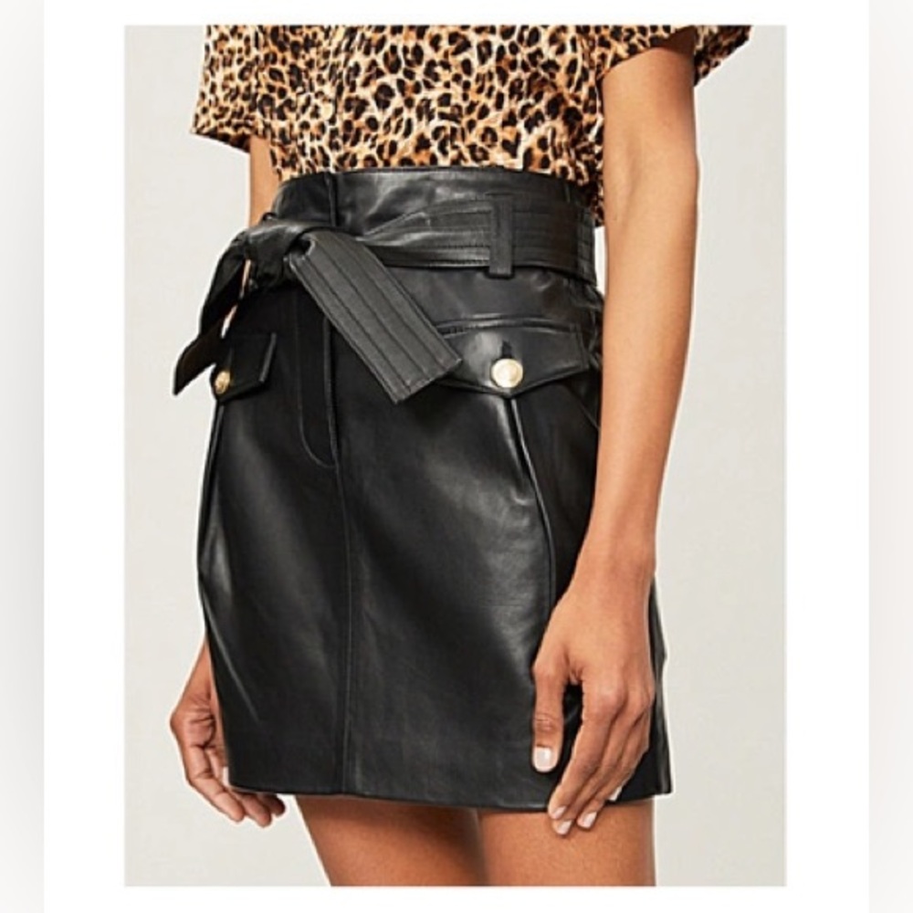 🔥NWT Maje leather skirt